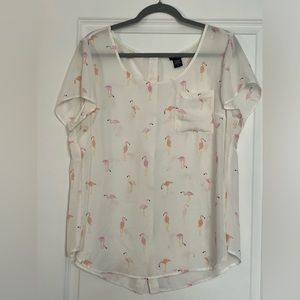 EUC Torrid Sheer Flamingo Top (0X)